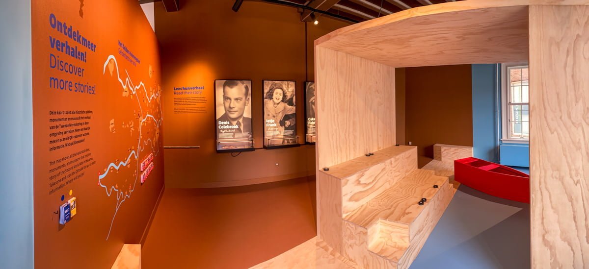 Opening WO2 informatiecentrum Rivierengebied in het Flipje en Streekmuseum.  De WO2-hotspot is geopend door wethouder Dave Verbeek en gedeputeerde Peter van ’t Hoog. Aanwezig en geinterviewd door museumdirecteur Jurriaan de Mol de twee dochters Janine e